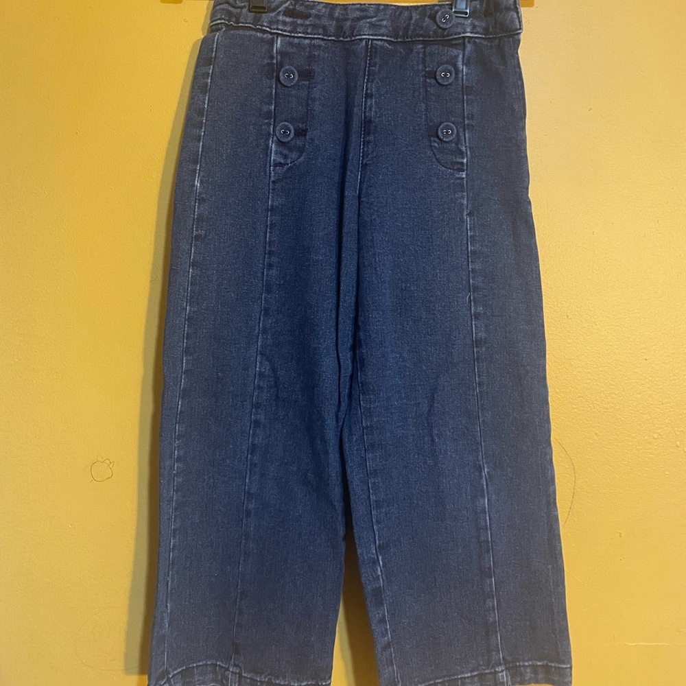 Zara Dark Blue Wide-Leg Pants
